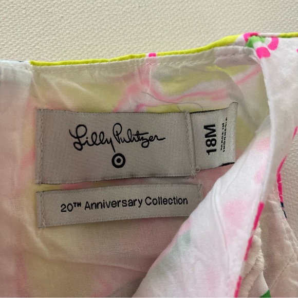 Lilly Pulitzer 18 Months Baby Girl Pink Floral Dress Spring Summer - Picture 4 of 8